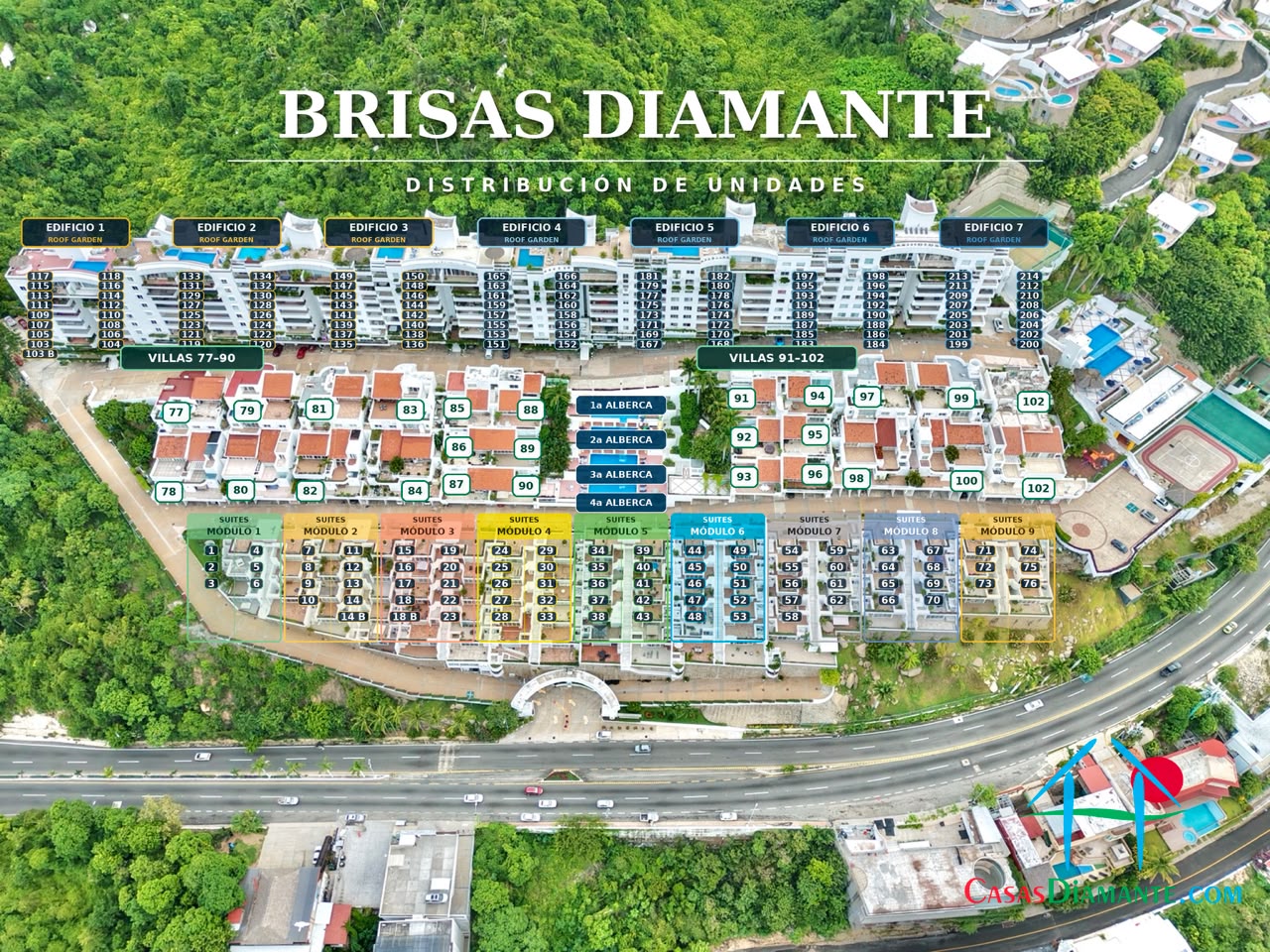 Brisas Diamante - Plano distribución de unidades 1